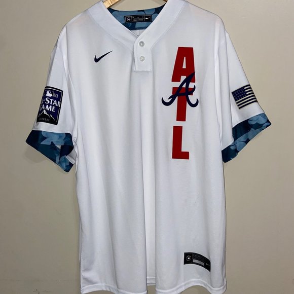 Nike, Shirts, Nike Atlanta Braves 22 Mlb Nl All Star Baseball Jersey Mens  New T77aawxx